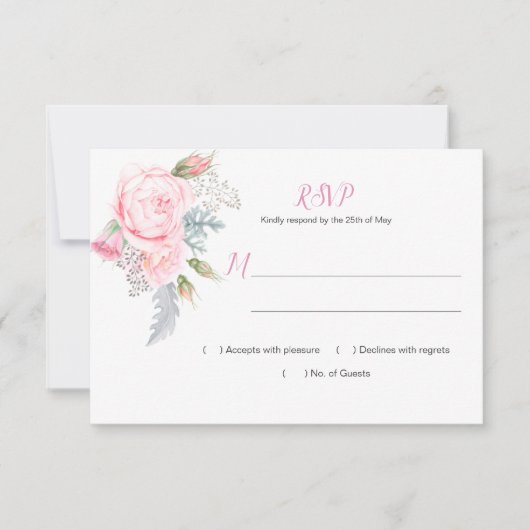 Aquarelle Roses Roses Rose Hydrangeas Verdure RSVP (Devant)