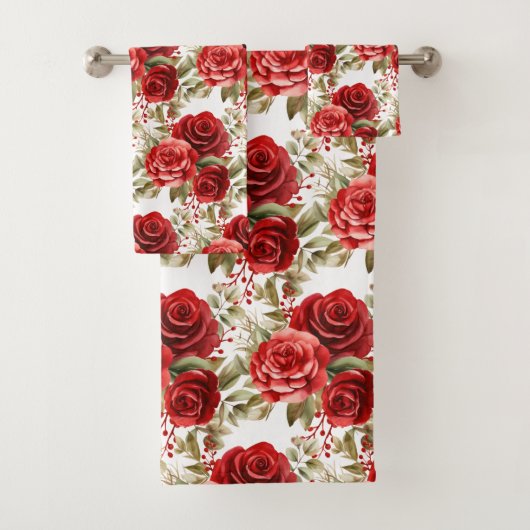 Aquarelle Roses rouges (En situation)