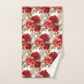 Aquarelle Roses rouges (Serviette à main)