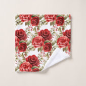 Aquarelle Roses rouges (Gant de toilette)