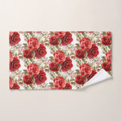 Aquarelle Roses rouges (Serviette à main)