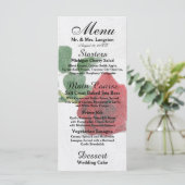 Aquarelle Roses rouges - Menu Réception (Debout devant)