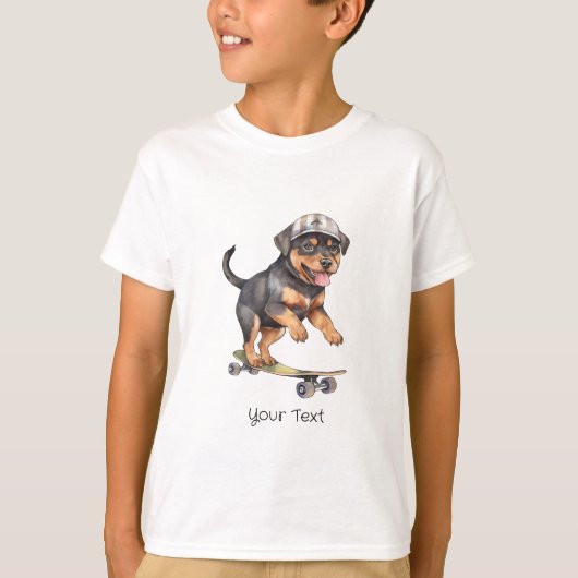 Aquarelle Rottweiler Boy T-Shirt (Devant)