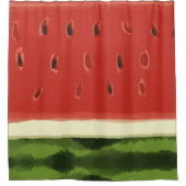 Aquarelle rouge clair Watermelon Douche rideau (Devant)