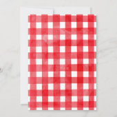 Aquarelle Rouge dans une invitation à l'anniversai (Dos)