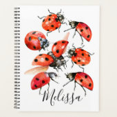 Aquarelle rouge et noire Ladybug (Devant)