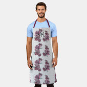 Aquarelle rouge femmes première tablier (Porté)