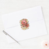 Aquarelle rouge pavot ENREGISTRER LA DATE Sticker (Enveloppe)