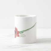 Aquarelle rouge ranunculus tasse à café (Centre)