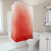 Aquarelle rouge rideau de douche Abstrait (En situation)
