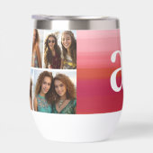 Aquarelle rouge rose - Monogramme mod - Collage ph (Droite)