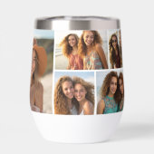 Aquarelle rouge rose - Monogramme mod - Collage ph (Arrière)