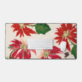Aquarelle rouge rustique Poinsettia Flore Verdure (Clavier et souris)