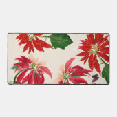 Aquarelle rouge rustique Poinsettia Flore Verdure (Recto)