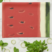Aquarelle rouge vif Watermelon Serviettes de cuisi (Plié)