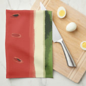 Aquarelle rouge vif Watermelon Serviettes de cuisi (Quart Plié)