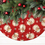 Aquarelle rouge Vintage Père Noël<br><div class="desc">Ajoutez une touche de charme nostalgique à votre décor de vacances avec notre chemise en Aquarelle Rouge Vintage Père Noël ! Cette jupe d'arbre festive est ornée d'une délicieuse aquarelle motif de visages classiques du Père Noël, dressée contre un arrière - plan vibrant, ornée de délicats flocons de neige. Parfait...</div>