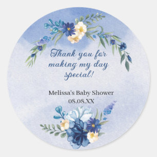 Aquarelle Royal Baby Blue Stickers