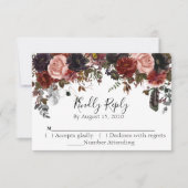 Aquarelle RSVP Halloween Automne Boho floral (Devant)