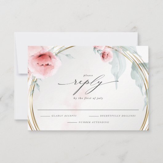 Aquarelle RSVP rustique rose pâle (Devant)