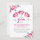 Aquarelle Rubies C'est une invitation d'anniversai (Devant)