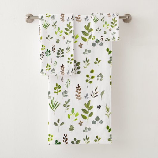 Aquarelle Russe Eucalyptus Feuille Motif (En situation)