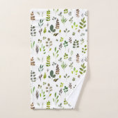 Aquarelle Russe Eucalyptus Feuille Motif (Serviette à main)