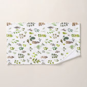 Aquarelle Russe Eucalyptus Feuille Motif (Serviette à main)