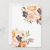 Aquarelle Rustique Automne Faire-part de mariage F (Dos)