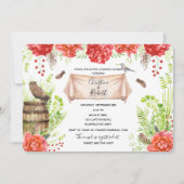 Aquarelle Rustique Boho Couple's Shower Invitation (Devant)