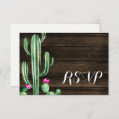 Aquarelle rustique Cactus Grange Bois RSVP (Devant / Derrière)
