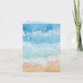 Aquarelle rustique Carte de remerciements de plage (Dos)