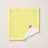 Aquarelle rustique Chouette Monogramme Nom Gris (Gant de toilette)