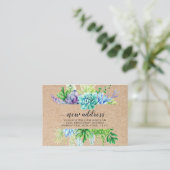 Aquarelle rustique Faire-part de déplacement Succu (Debout devant)