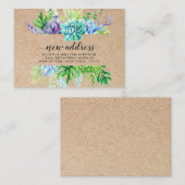 Aquarelle rustique Faire-part de déplacement Succu (Devant / Derrière)