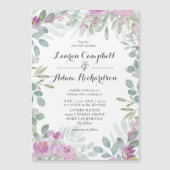 Aquarelle rustique Faire-part de mariage rose flor (Devant)