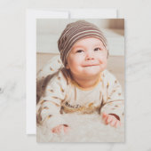 Aquarelle rustique Faire-part de naissance bois (Dos)