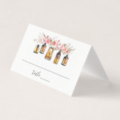 Aquarelle rustique Floral Lanterne Mariage Place (Front)