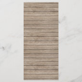 Aquarelle rustique Floral Old Wood Menu Mariage (Dos)