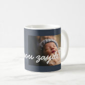 Aquarelle rustique I Love Zayde Mug - Marine (Devant droit)