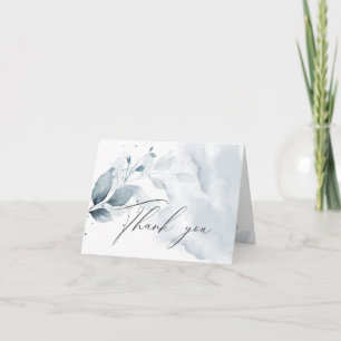 Aquarelle rustique Merci bleu foncé