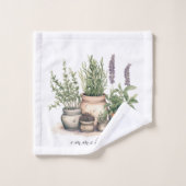 Aquarelle Rustique Plante (Gant de toilette)