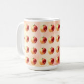 Aquarelle rustique Pomme Motif de café Mug (Devant gauche)