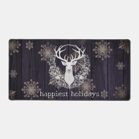 Aquarelle rustique renne blanc | Pourpre (Recto)