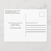 Aquarelle Rustique Rouge Grange Pays Carte de Noël (Dos)