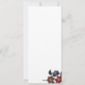 Aquarelle Rustique Simple Bouquet Floral - Menu (Dos)