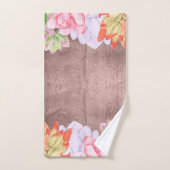 Aquarelle rustique Succulents (Serviette à main)