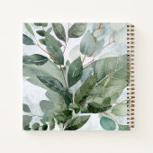 Aquarelle Rustique Verdure Sage Mariage Livre d'or (Dos)