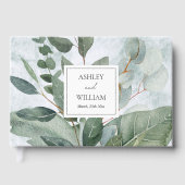 Aquarelle Rustique Verdure Sage Mariage Livre d'or (Recto)