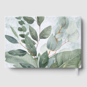 Aquarelle Rustique Verdure Sage Mariage Livre d'or (Verso)